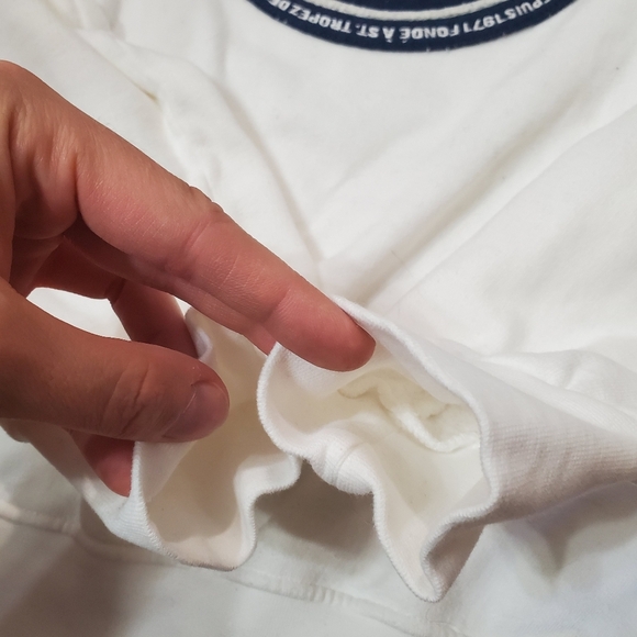 Vilebrequin White Men's Long Sleeve Cotton Crewneck Sweater. Embroidery. L. - Picture 3 of 10